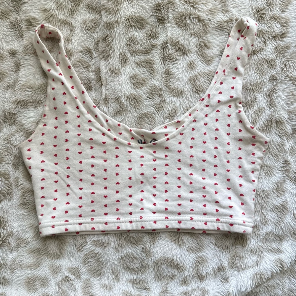 brandy melville heart bra tank top